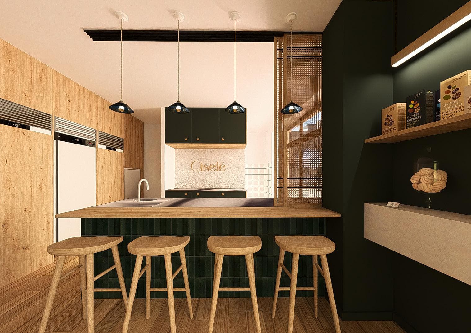 Bar Ciselé avec tabourets